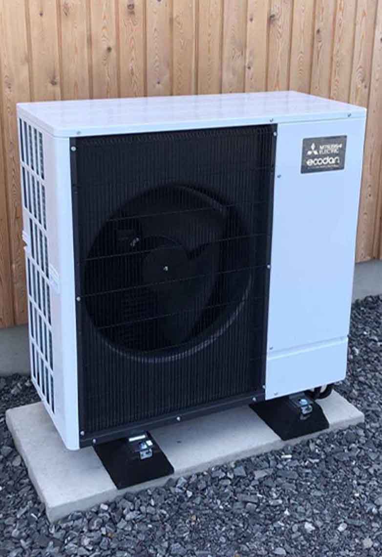 Mitsubishi Ecodan air source heat pump