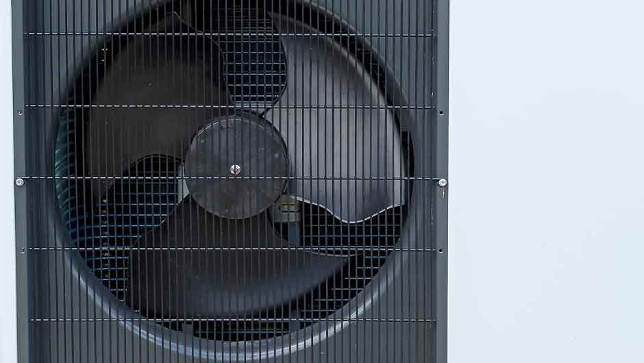 Air source heat pump fan