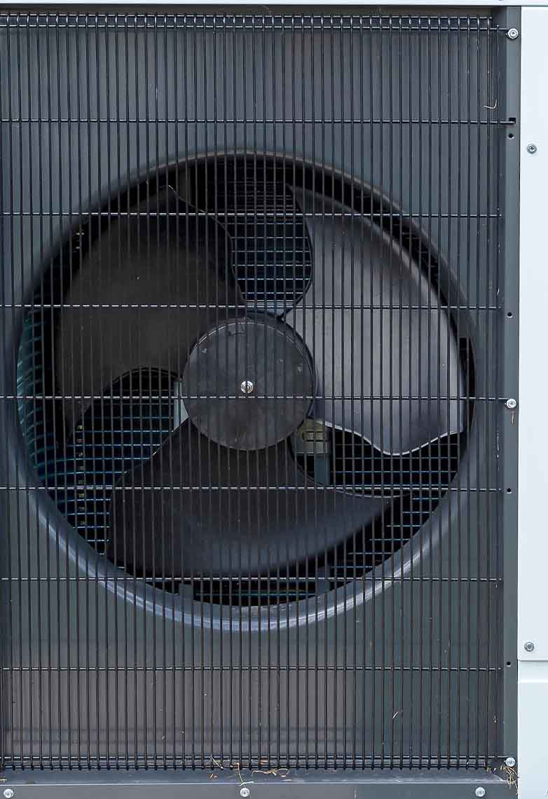 Air source heat pump fan