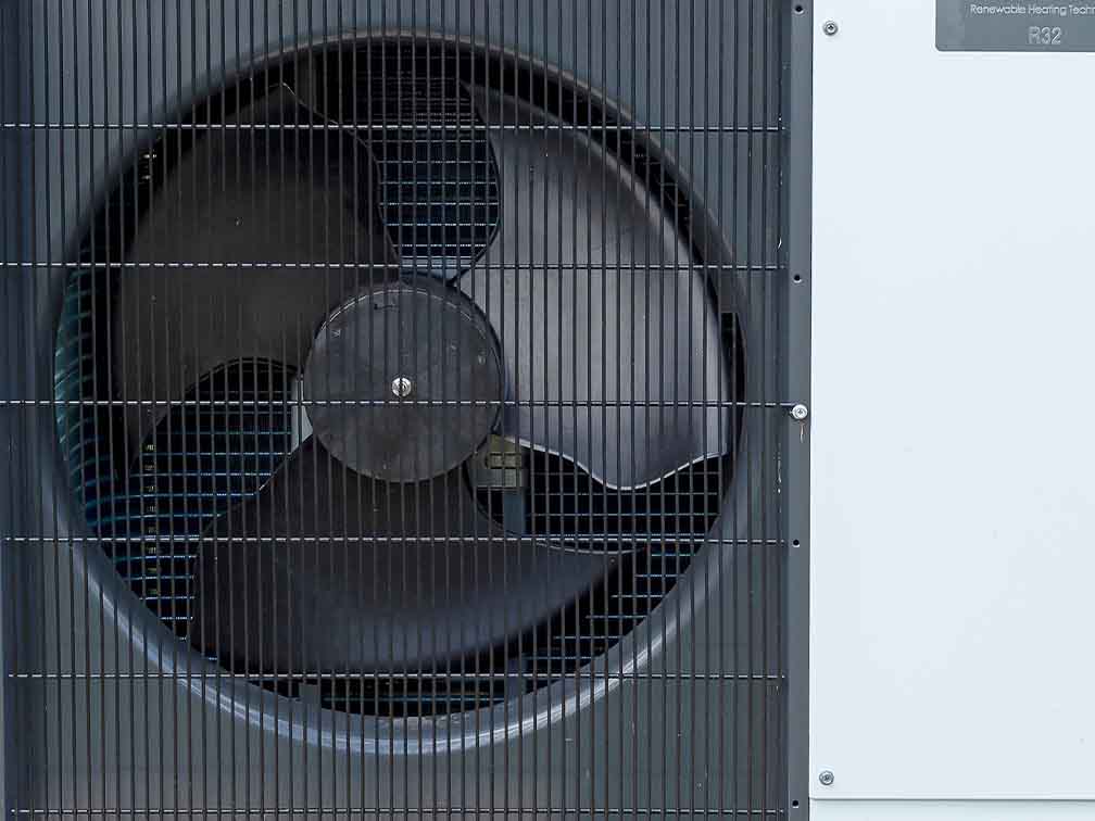 Air source heat pump fan